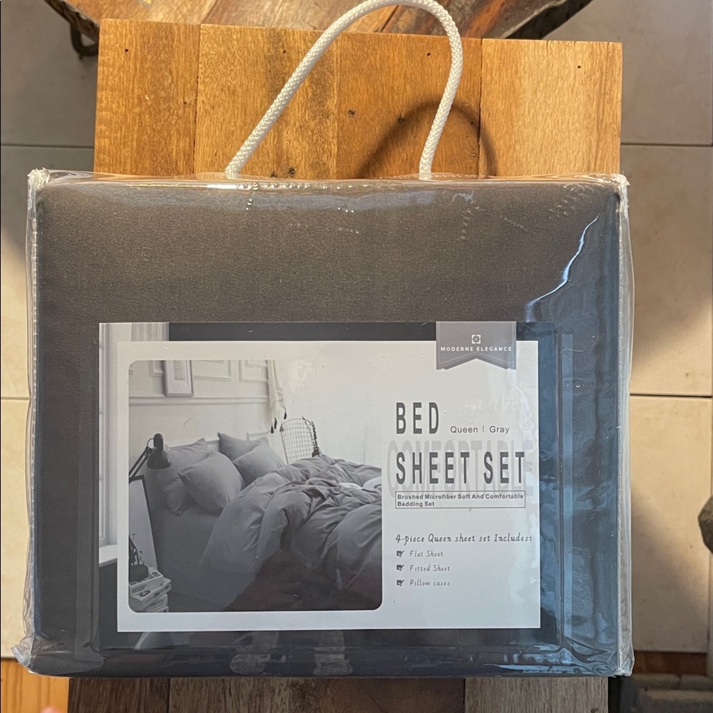 Gray Queen Sheet Set